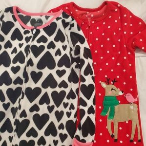 Carters fleece onsies sz 6
